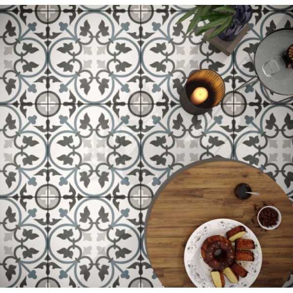 Adele Blue XXL 60x60x2cm Porcelain...