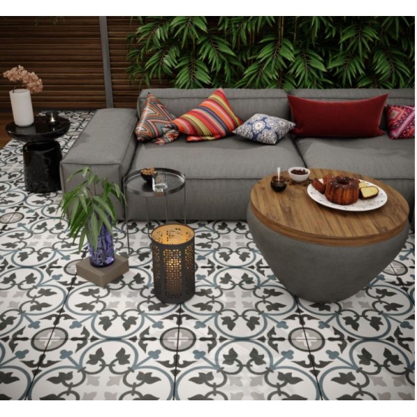 Adele Blue XXL 60x60x2cm Porcelain...