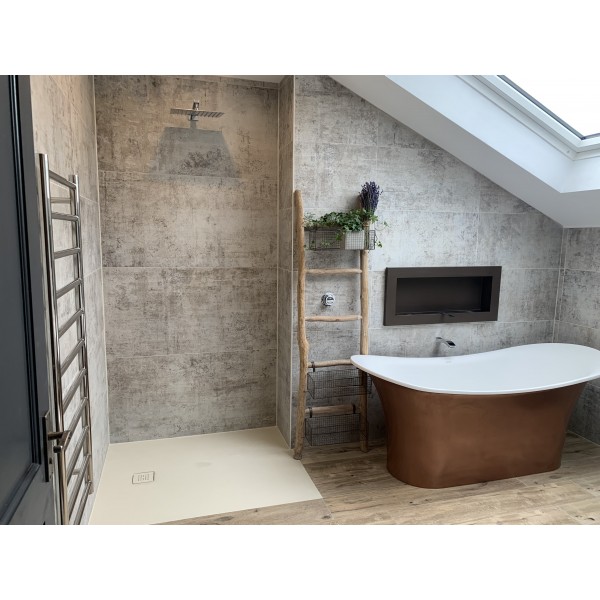 Murales Ice Porcelain Matt Bathroom Floor Tile 40x80cm