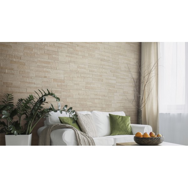 Split face porcelain tiles Cannes beige Splitface