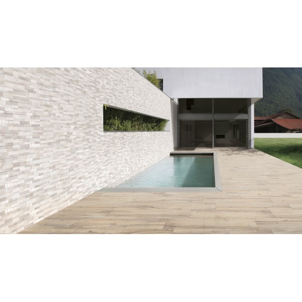 Volcano 3D White Splitface 15x61cm