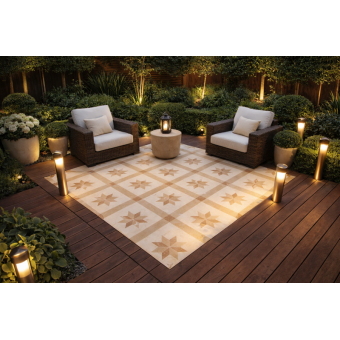 Flury Beige Pattern Outdoor...
