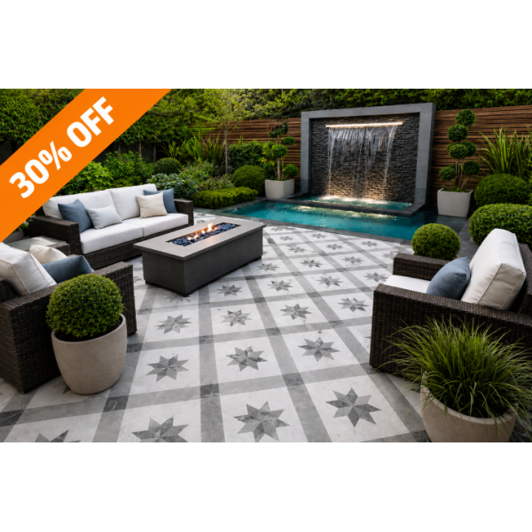Crypto Grey Pattern Matt Outdoor Tile...