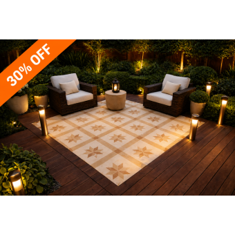 Flury Beige Pattern Outdoor...