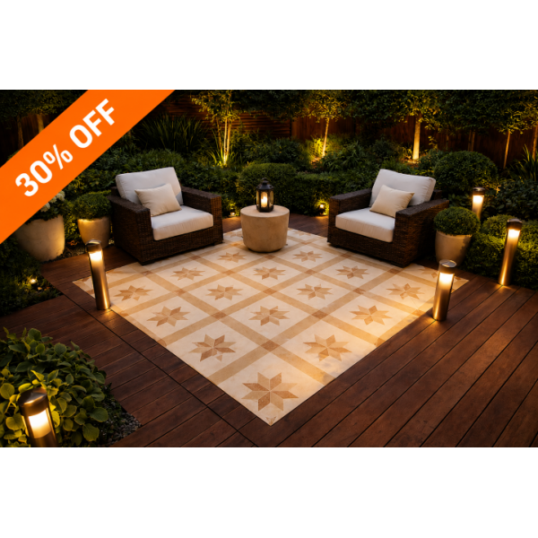 Flury Beige Pattern Outdoor Tile...