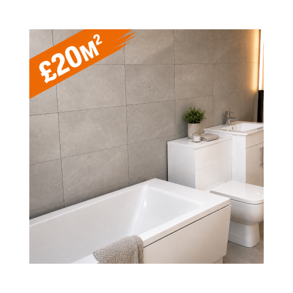 Ayton Grey 60x30cm Porcelain Matt...