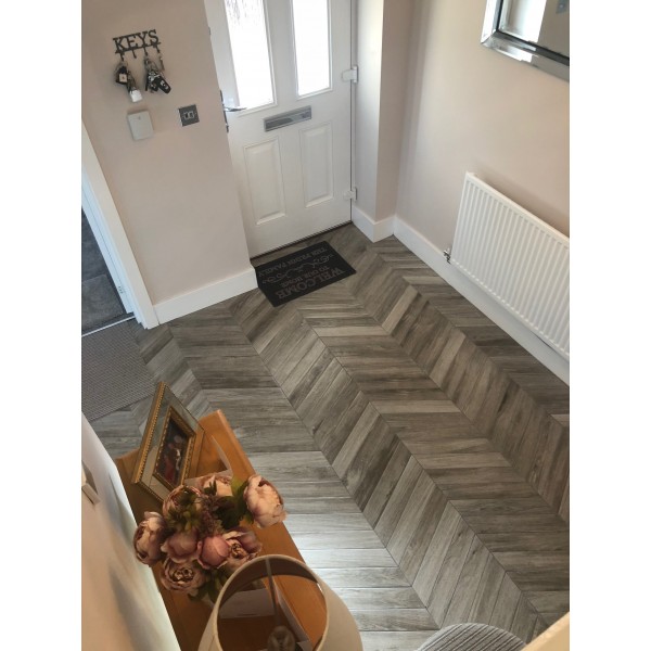 Old English Wood Cendre Chevron...